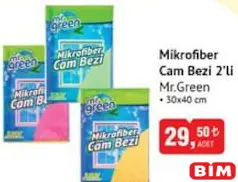 MR.GREN MİKROFİBER CAM BEZİ 2'Lİ 30X40 CM